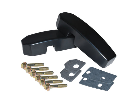 ALUMINIUM WINDSCREEN BRACKET PAIR BLACK
