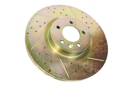 BRAKE DISC FRONT -CROSS DRILLED AND GROOVED - VENTED - RANGE ROVER SPORT 14 > / RANGE ROVER 13 > / RANGE ROVER SPORT 10 - 13