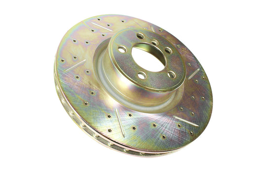 BRAKE DISC - FRONT - VENTED CROSS DRILLED AND GROOVED - RANGE ROVER 10 - 12