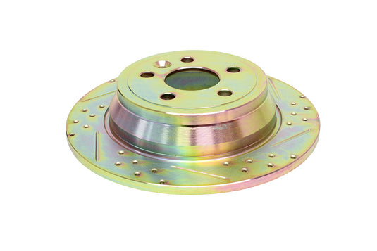 BRAKE DISC - REAR - SOLID CROSS DRILLED AND GROOVED - FREELANDER 2 2.2 DIESEL