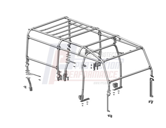 PANDP 110 STAION WAGON 8 POINT FULL EXTERNAL ROLL CAGE	WITH INTERNAL B POST HOOP