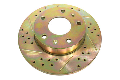 BRAKE DISC - FRONT CROSS DRILLED AND GROOVED FRONT - FL1 96 - 06 TO YA999999
