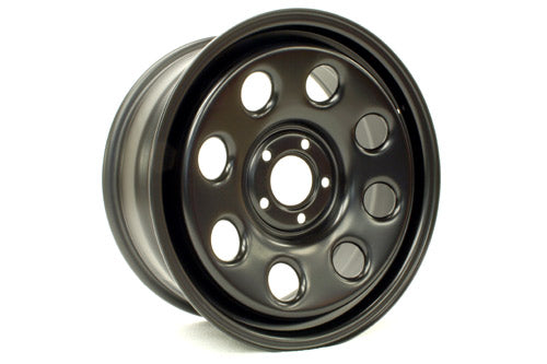 TERRAFIRMA 18 X 8 ET45 STEEL WHEEL DISCOVERY 3 / DISCOVERY 4 / RANGE ROVER SPORT SATIN BLACK WITH NUTS