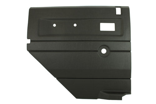 BLACK LH PUSH BUTTON REAR DOOR CARD WITH MANUAL WINDOWS DEF UPTO 2007