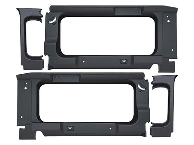 90 WITH WINDOW CUT-OUTS - REAR SIDE PANELS - BLACK
