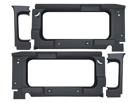 90 WITH WINDOW CUT-OUTS - REAR SIDE PANELS - BLACK