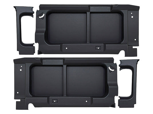 90 WITHOUT WINDOW CUT-OUTS - REAR SIDE PANELS - BLACK - 9+