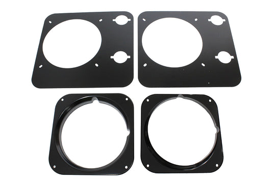 TERRAFIRMA DEFENDER RETRO HEADLAMP BEZELS PLAIN (PAIR)