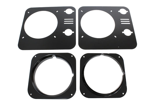 TERRAFIRMA DEFENDER RETRO HEADLAMP BEZELS SLOTTED (PAIR)