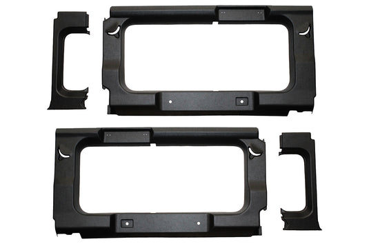 DEFENDER 110SW BLACK REAR WINDOW TRIM PANELS WITH WINDOWS