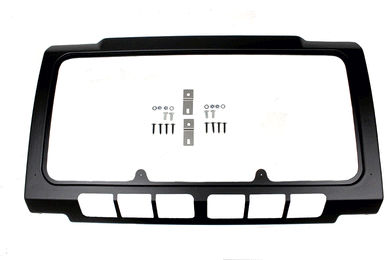 AIR CON FRONT GRILL SURROUND BLACK  MATT DEFENDER COMPLETE KIT