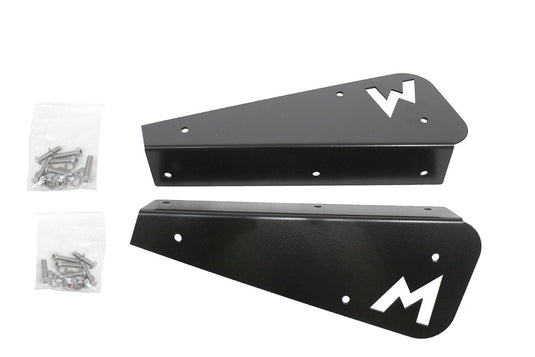 TERRAFIRMA STAINLESS STEEL MUDFLAP BRACKETS REAR 90 BLACK (PAIR)