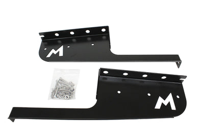 TERRAFIRMA STAINLESS STEEL MUDFLAP BRACKETS REAR 110/130 BLACK (PAIR)