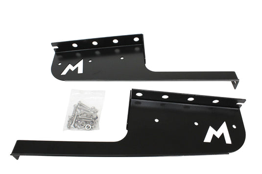 TERRAFIRMA STAINLESS STEEL MUDFLAP BRACKETS REAR 110/130 BLACK (PAIR)