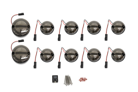 73MM HALO & BAR STYLE LED DEFENDER LIGHT KIT - SMOKED
