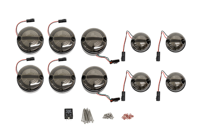 Load image into Gallery viewer, 95MM HALO &amp; BAR STYLE LED DEFENDER LIGHT KIT - SMOKED
