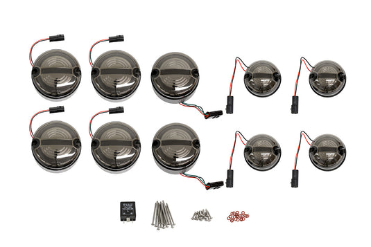 95MM HALO & BAR STYLE LED DEFENDER LIGHT KIT - SMOKED