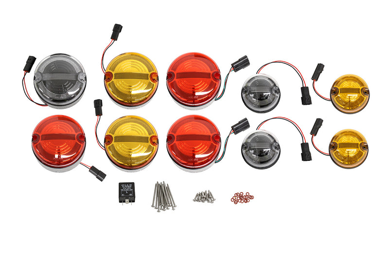 Load image into Gallery viewer, 95MM HALO &amp; BAR STYLE LED DEFENDER LIGHT KIT - COLOURED
