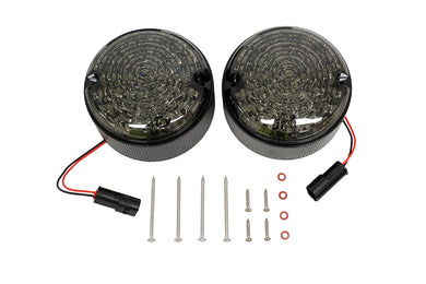 95MM SCROLLING STYLE LED DEFENDER REAR INDICATOR KIT - SMOKED