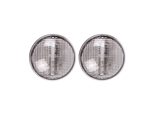 PAIR OF LED SEQUENTIAL SIDE REPEATER LAMPS CLEAR RR L322