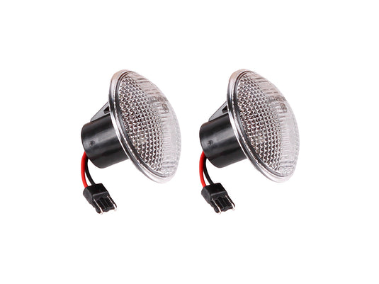 PAIR OF LED SEQUENTIAL SIDE REPEATER LAMPS CLEAR RR L322