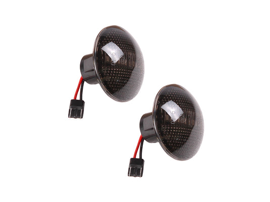 PAIR OF LED SEQUENTIAL SIDE REPEATER LAMPS SMOKED RR L322