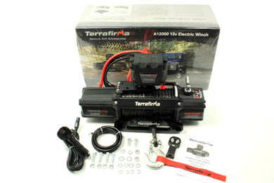 A12000 WINCH - SYNTHETIC ROPE WIRELESS + CABLE REMOTE CONTROL - FITS ALL