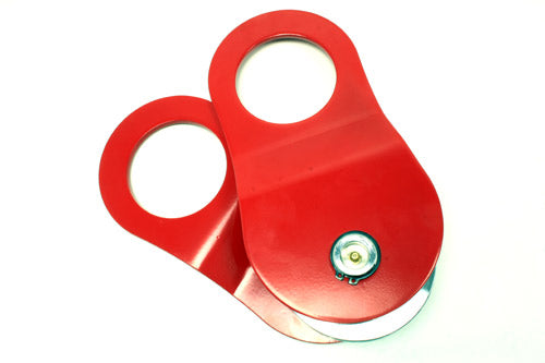 SNATCH BLOCK WITH GREASE FITTING - 10 TON - RED