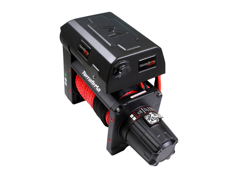 Load image into Gallery viewer, TERRAFIRMA TWIN MOTOR HIGH SPEED 12000LB WINCH WITH 50M SYNTHETIC ROPE
