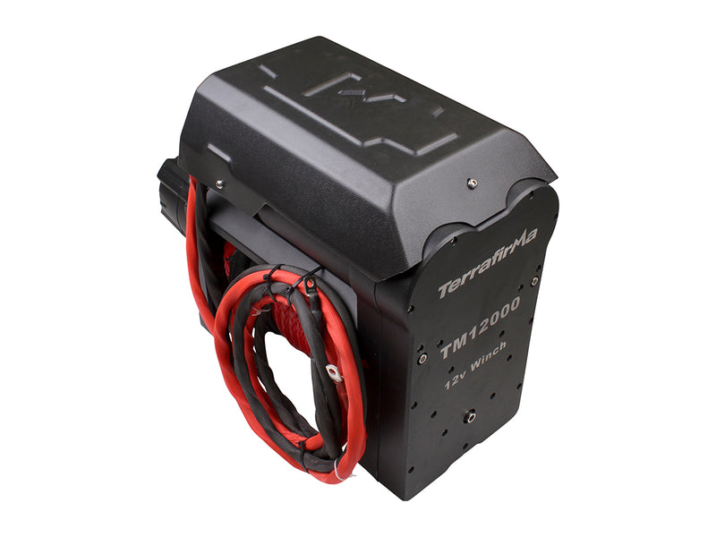 Load image into Gallery viewer, TERRAFIRMA TWIN MOTOR HIGH SPEED 12000LB WINCH WITH 50M SYNTHETIC ROPE

