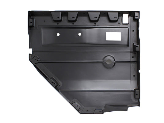 BLACK RH PUSH BUTTON REAR DOOR CARD WITH MANUAL WINDOWS DEF 2007 ON