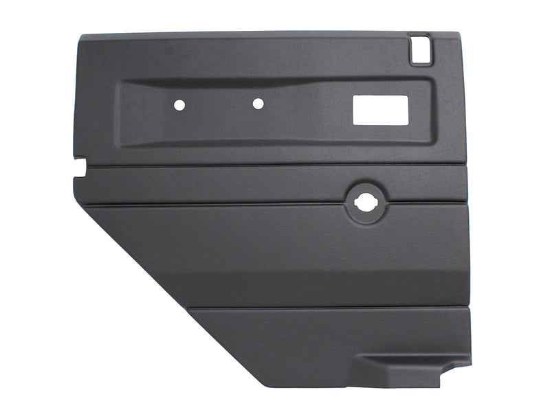 Load image into Gallery viewer, BLACK LH PUSH BUTTON REAR DOOR CARD WITH MANUAL WINDOWS DEF 2007 ON
