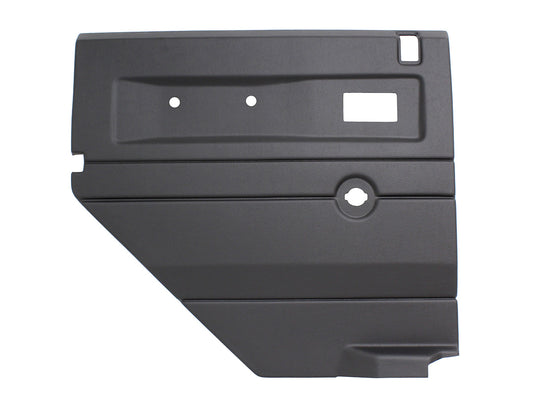 BLACK LH PUSH BUTTON REAR DOOR CARD WITH MANUAL WINDOWS DEF 2007 ON