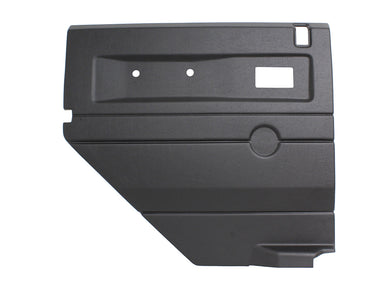 BLACK LH PUSH BUTTON REAR DOOR CARD WITH ELECTRIC WINDOWS DEF 2007 ON