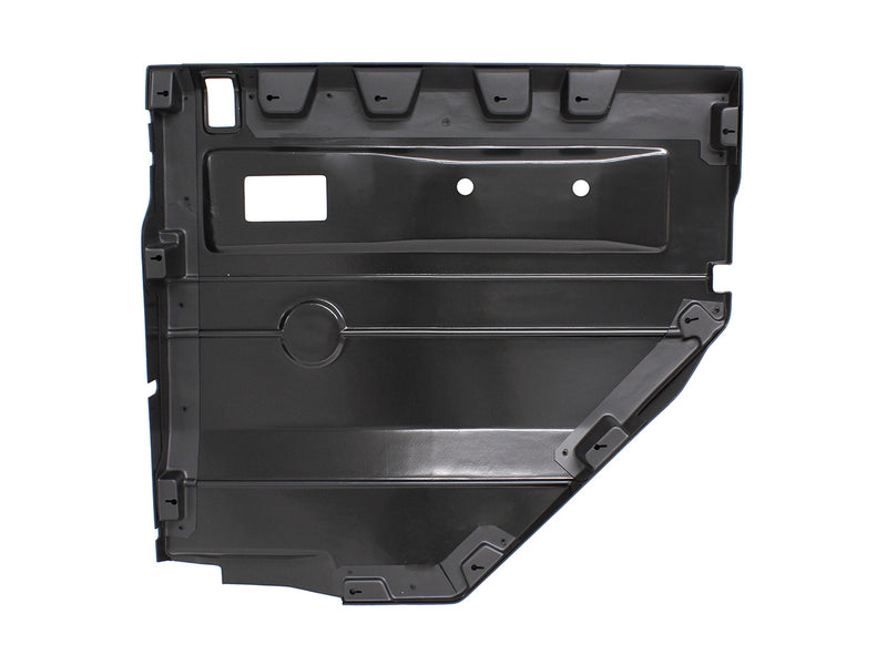 Load image into Gallery viewer, BLACK LH PUSH BUTTON REAR DOOR CARD WITH ELECTRIC WINDOWS DEF 2007 ON
