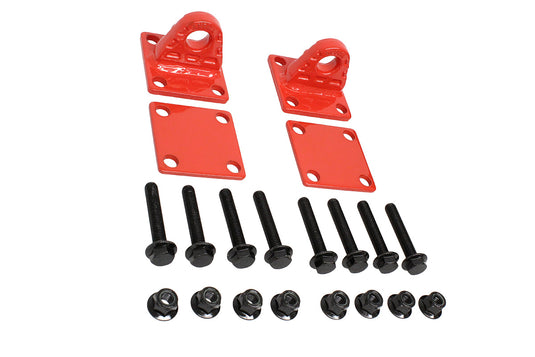 TERRAFIRMA RED BOLT ON RECOVERY POINTS - UNIVERSAL FIT - PAIR
