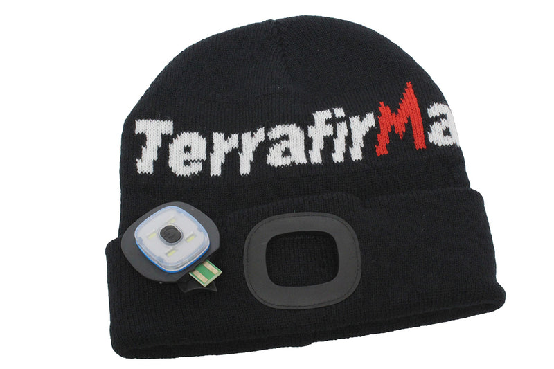 Load image into Gallery viewer, TERRAFIRMA 80 LUMENS USB RECHARGEABLE LED BEANIE HAT
