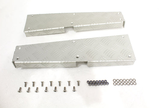 REAR CORNER CHEQUER PLATE KIT - SILVER - DEF 110 PRE-2007
