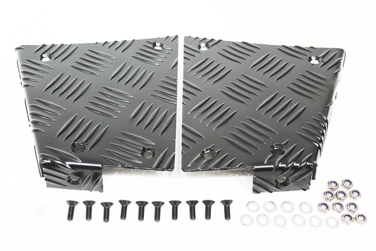 REAR CORNER CHEQUER PLATE KIT - BLACK - ALL DEF. 90