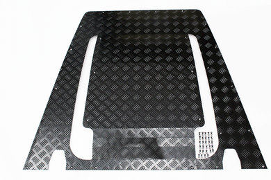 BONNET CHEQUER PLATE - BLACK - ALL DEF 2007 ON