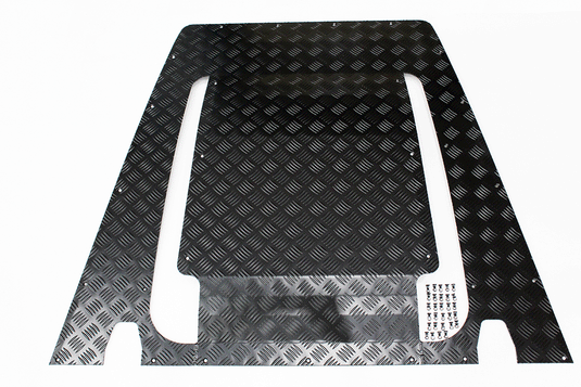 BONNET CHEQUER PLATE - BLACK - ALL DEF 2007 ON
