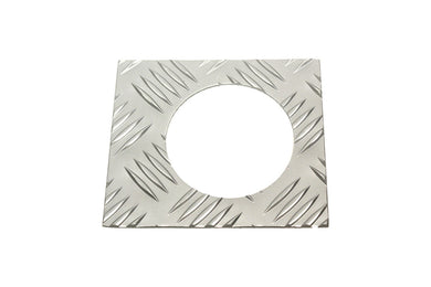 FUEL FILLER SURROUND CHEQUER PLATE - SILVER - TD5 ON