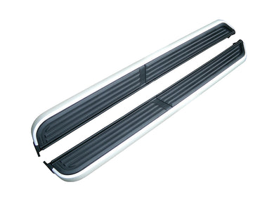 TF SIDE STEPS - RUBBER TOP - BRUSHED ALUMINIUM SIDES - D3/D4