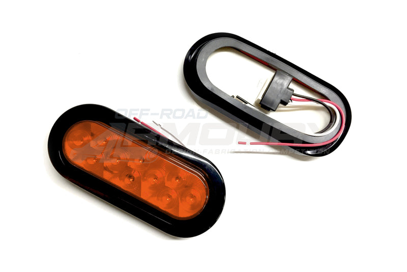 Load image into Gallery viewer, Oval 6&quot; LED AMBER Tail Light
